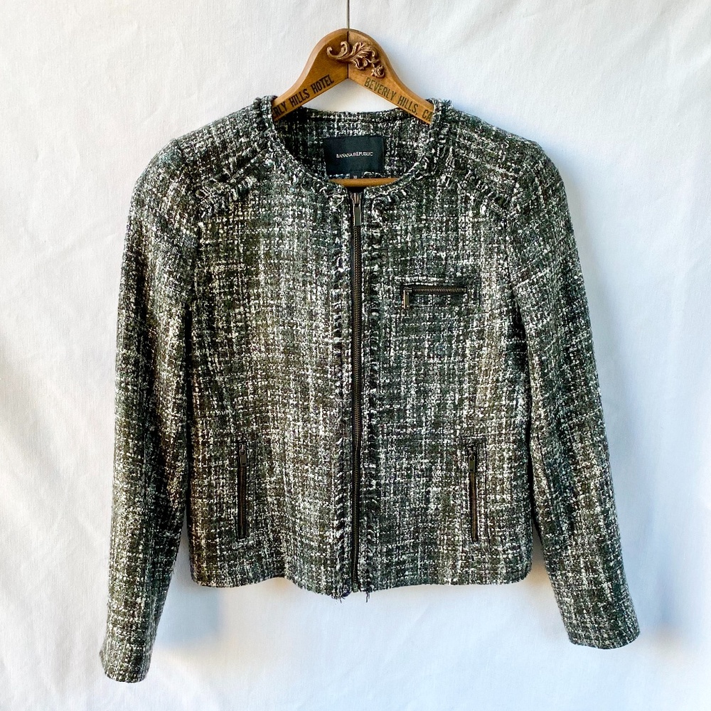 Banana Republic Crosshatch Suit Jacket